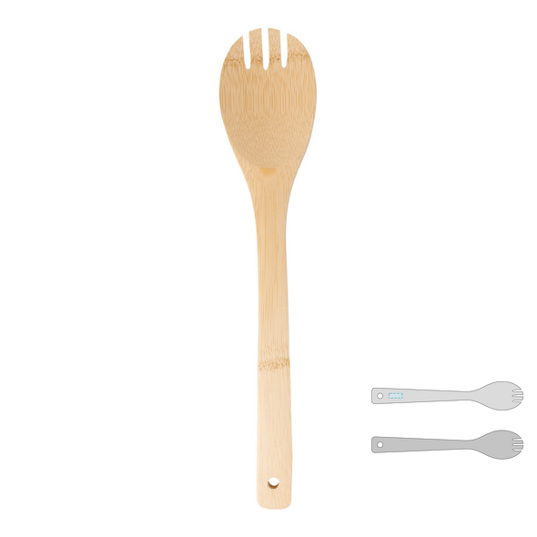 Tenedor grande de bambú